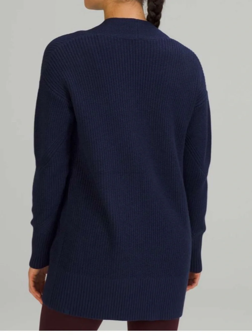 Lululemon Cashlu Sweater Wrap Night Sea Navy Blue Knit Loungewear
